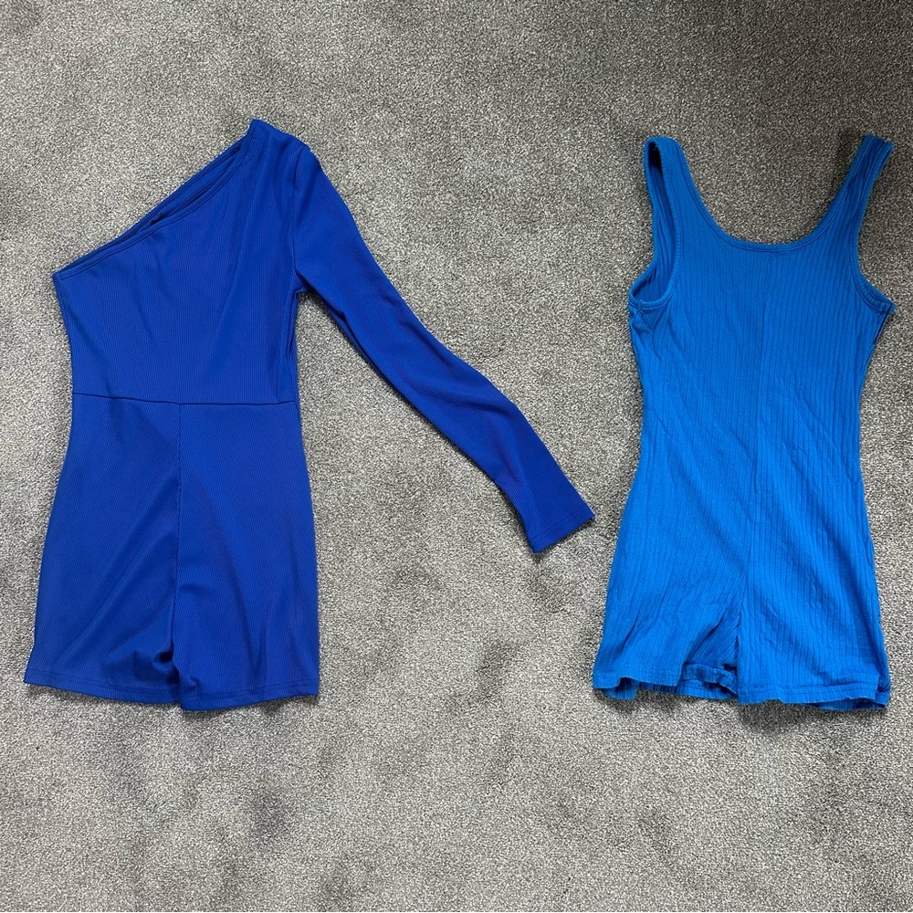 SHEIN Two Blue Rompers - Picture 2 of 3